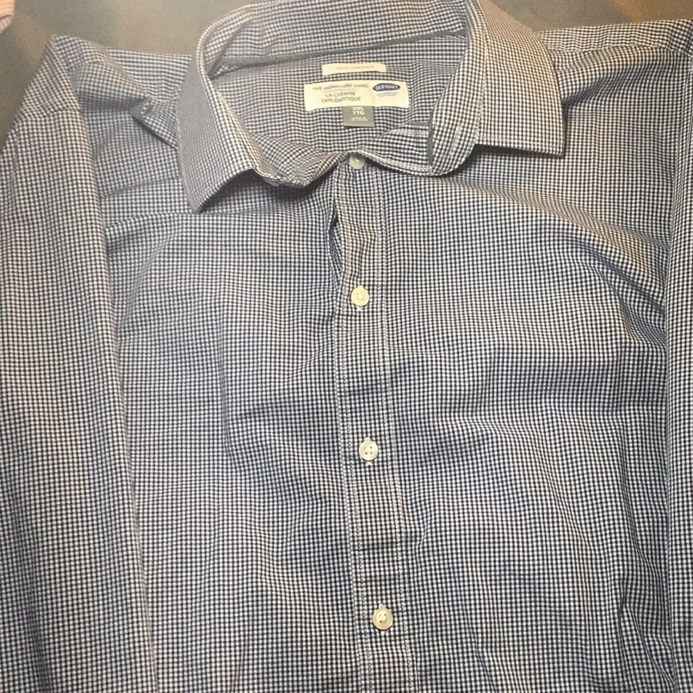Men’s XXL Old Navy Blue Check Signature Shirt